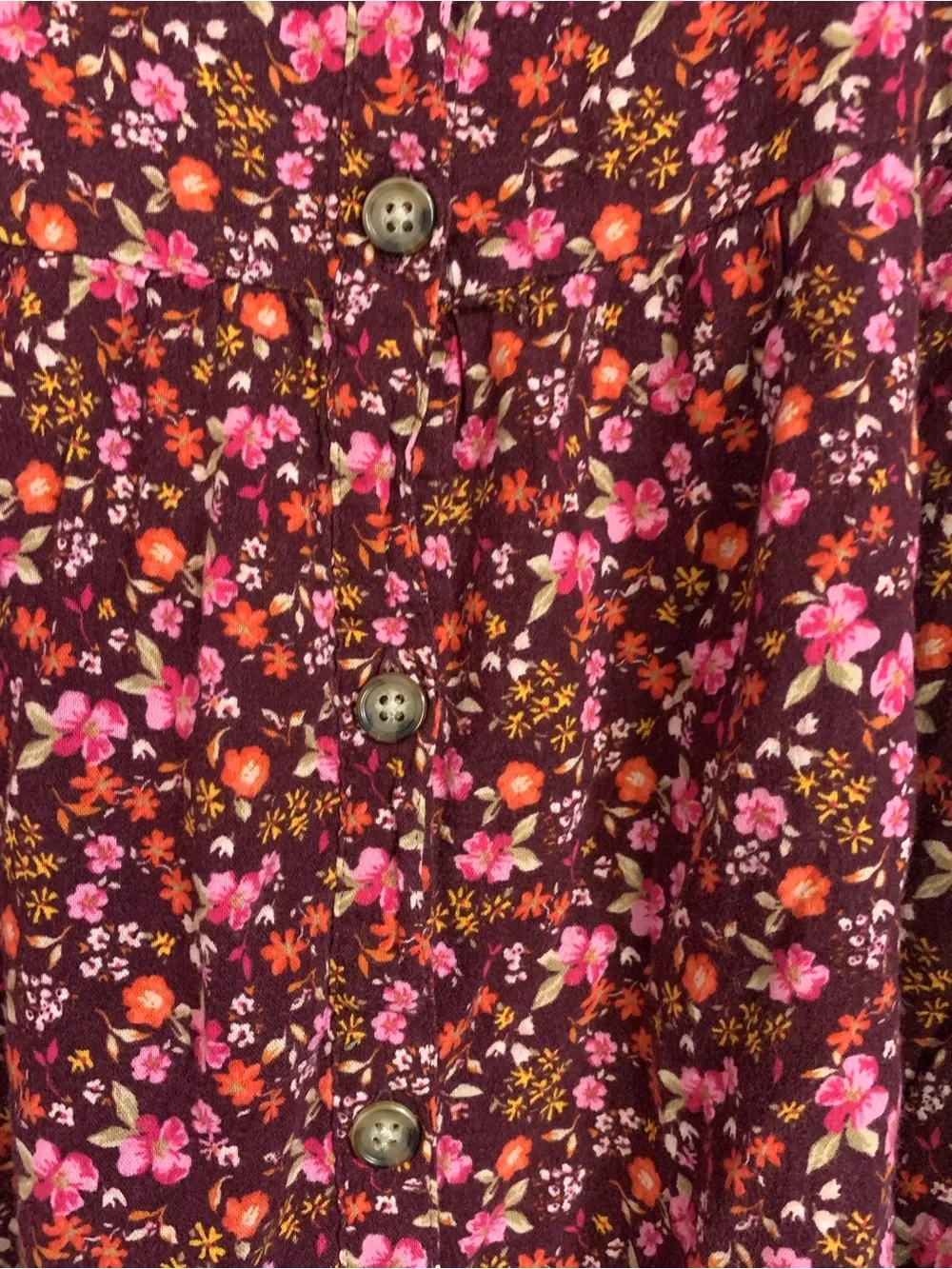 Old Navy Floral Button-Down Dress Girls Size XL (14-16) Side Pocket